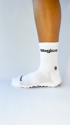 Hybrid Soccer Grip Socks, side logo view