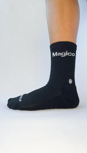 Hybrid Soccer Grip Socks, side logo view